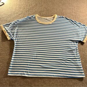 UE Blue and Cream Striped Top